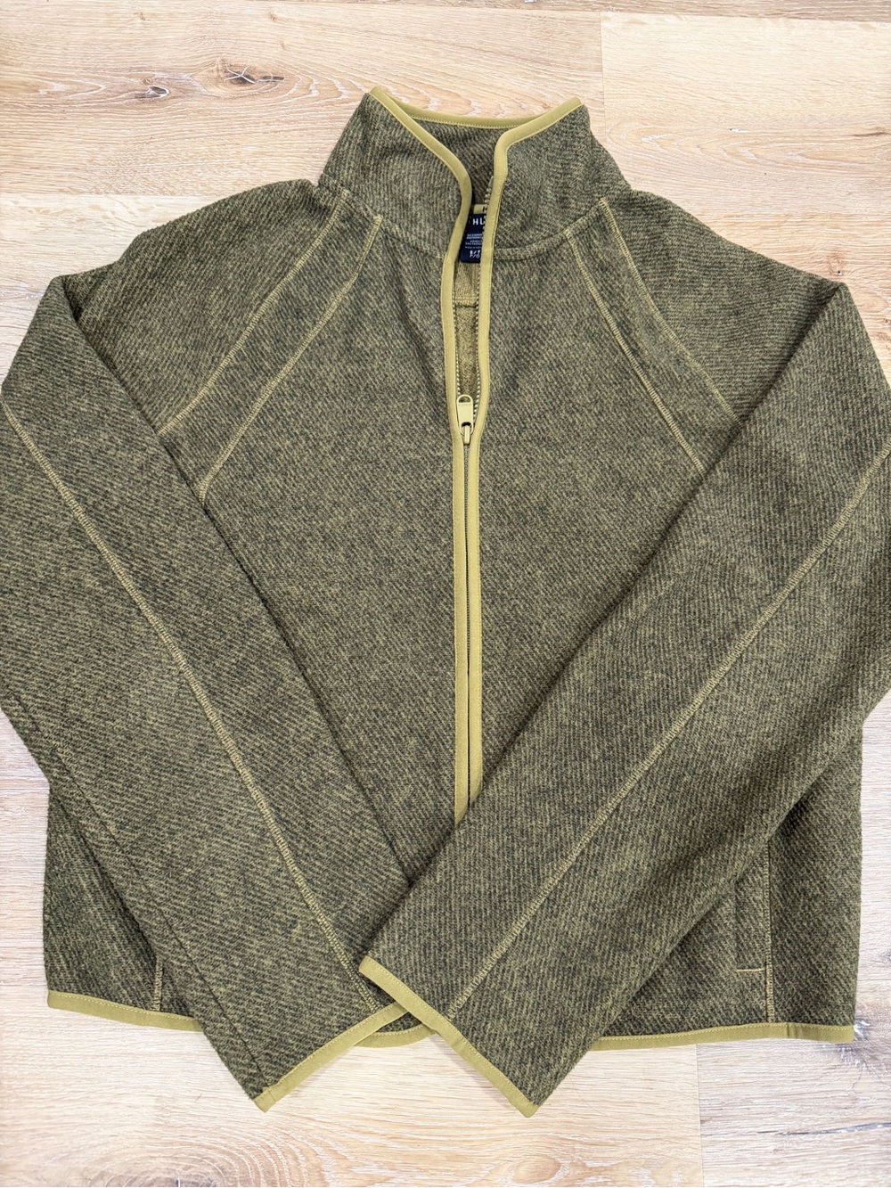 Athleta Olive Green Half-Zip Shirt Jacket